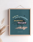 Joshua 24:15 Nature Series wall art displayed in a home — We will serve the Lord