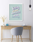Casting your anxieties-1Peter 5:7_green - Bible Art For You