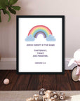 Rainbow Cloud-Hebrews 13:8 - Bible Art For You
