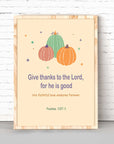 Boho Give Thanks- Psalms 107:1 - Bible Art For You