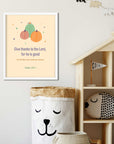 Boho Give Thanks- Psalms 107:1 - Bible Art For You