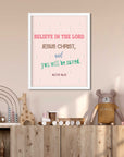 You will be saved - Acts16:31 - Bible Art For You