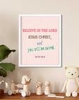 You will be saved - Acts16:31 - Bible Art For You