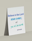 Believe Lord- Acts16:31 - Bible Art For You