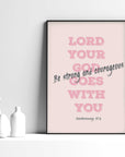 Be strong -Deuteronomy 31:6 - Bible Art For You