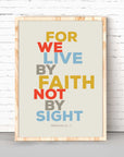 Live by Faith - Hebrews 11:1 - Bible Art For You