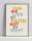 Live by Faith - Hebrews 11:1 - Bible Art For You