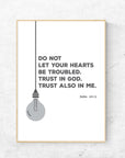 Trust in God - John 14:1 - Bible Art For You