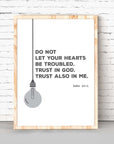 Trust in God - John 14:1 - Bible Art For You