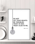 Trust in God - John 14:1 - Bible Art For You