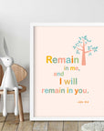 Remain in me-John15:14 - Bible Art For You