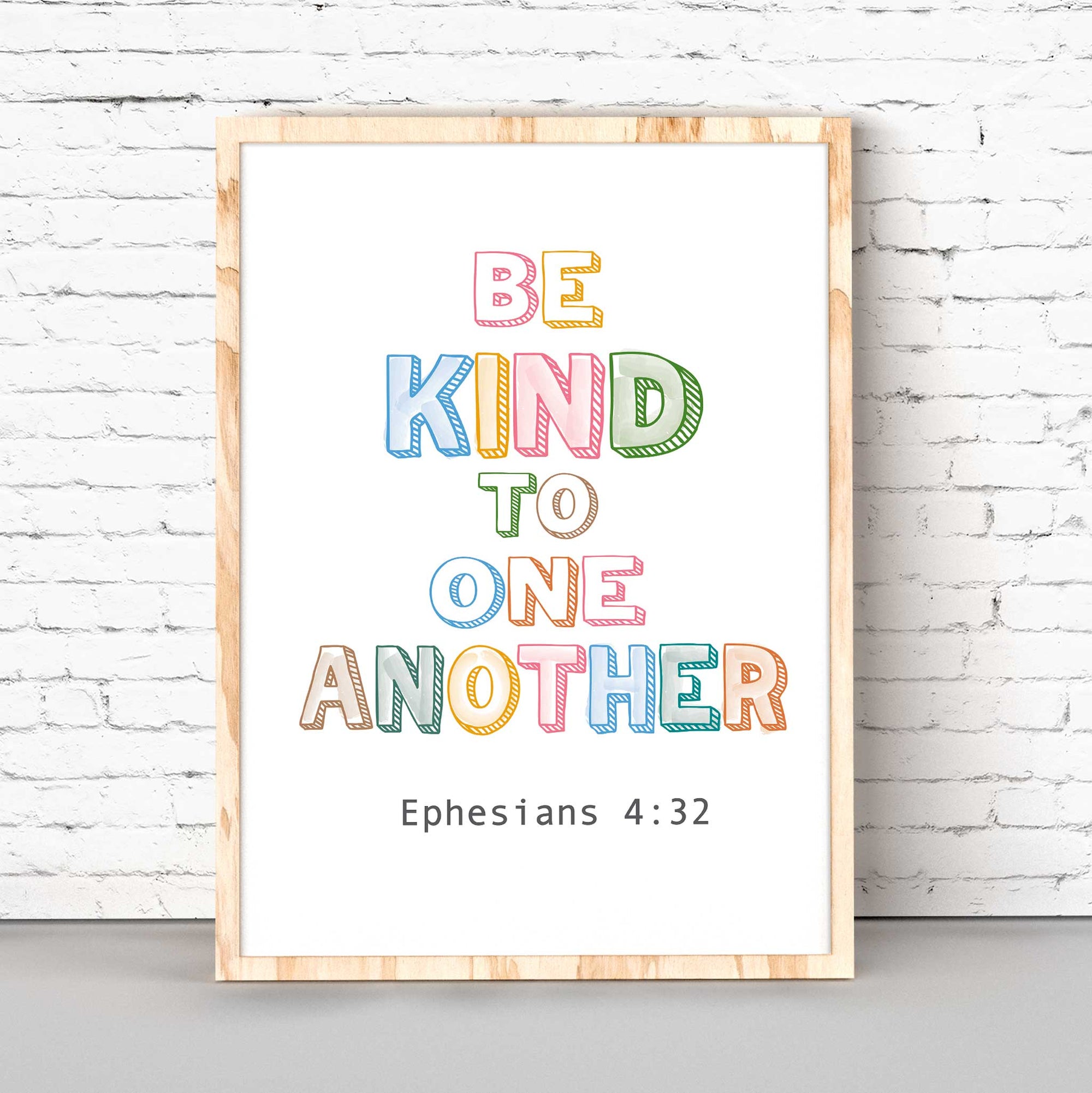 Be Kind-Ephesians 4:32 - Bible Art For You