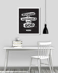 Nothing is impossible -Luke 1:37 Black - Bible Art For You