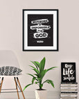 Nothing is impossible -Luke 1:37 Black - Bible Art For You