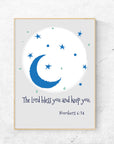 Moon and Stars- Numbers 6:24 - Bible Art For You