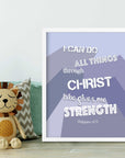 I can do - Philippians 4:13 - Bible Art For You
