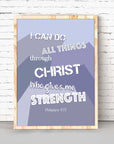 I can do - Philippians 4:13 - Bible Art For You
