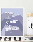 I can do - Philippians 4:13 - Bible Art For You