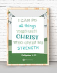 I can do - Philippians 4:13 - Bible Art For You