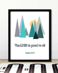 Green Mountain-Psalm 145:9_digital printable - Bible Art For You