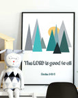 Green Mountain-Psalm 145:9 - Bible Art For You