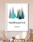 Green Mountain-Psalm 145:9 - Bible Art For You