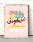 Lord is my shepherd - Psalms 23:1 - Bible Art For You