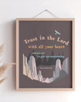 Proverbs 3:5 Nature Series wall art displayed in a home — Trust in the Lord with all your heart