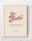 Give Thanks -1 Chronicles 16:34 - Bible Art For You