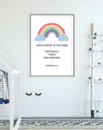 Rainbow Cloud-Hebrews 13:8 - Bible Art For You