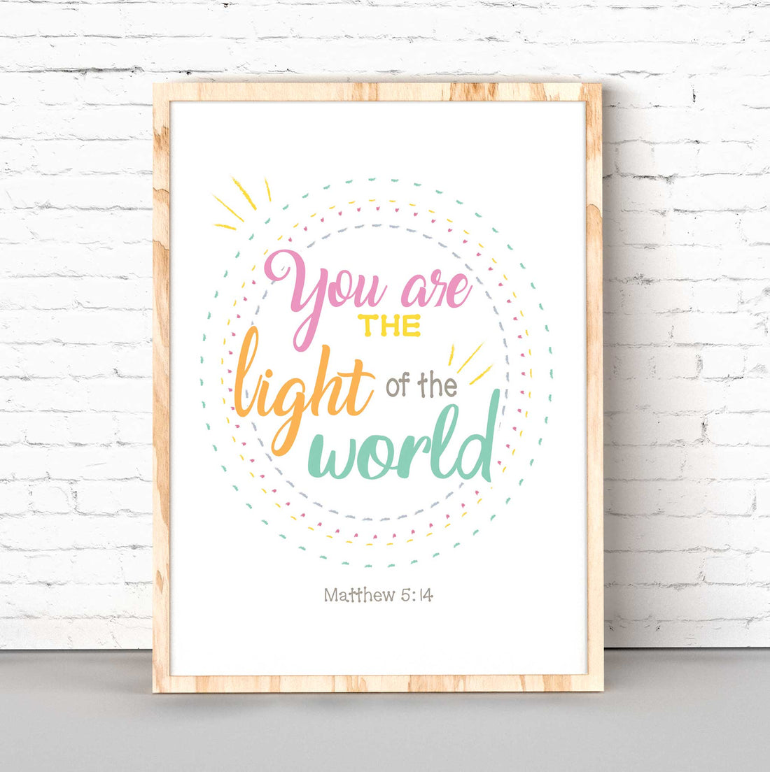 Light of the world-Matthew 5:14 - Bible Art For You