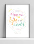 Light of the world-Matthew 5:14 - Bible Art For You