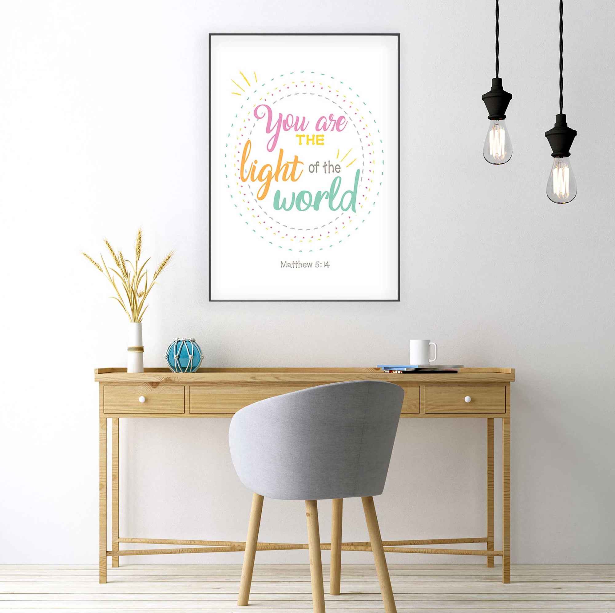 Light of the world-Matthew 5:14 - Bible Art For You