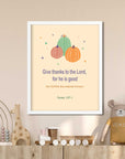 Boho Give Thanks- Psalms 107:1 - Bible Art For You