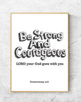 Be strong-Deuteronomy 31:6(Black) - Bible Art For You