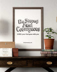 Be strong-Deuteronomy 31:6(Black) - Bible Art For You