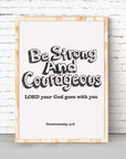 Be strong-Deuteronomy 31:6(Black) - Bible Art For You