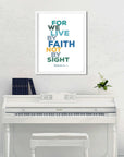 Live by faith - Hebrew 11-1_blue - Bible Art For You