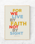 Live by Faith - Hebrews 11:1 - Bible Art For You