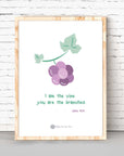 I am the vine - John 15:5 - Bible Art For You