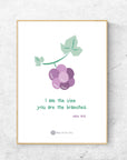 I am the vine - John 15:5 - Bible Art For You