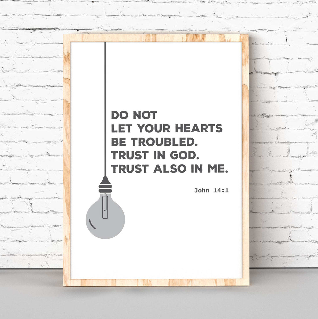 Trust in God - John 14:1 - Bible Art For You
