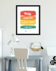 God can do - Luck 1:37 - Bible Art For You