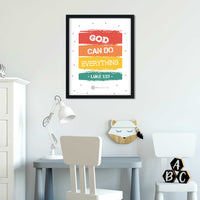 God can do - Luck 1:37 - Bible Art For You