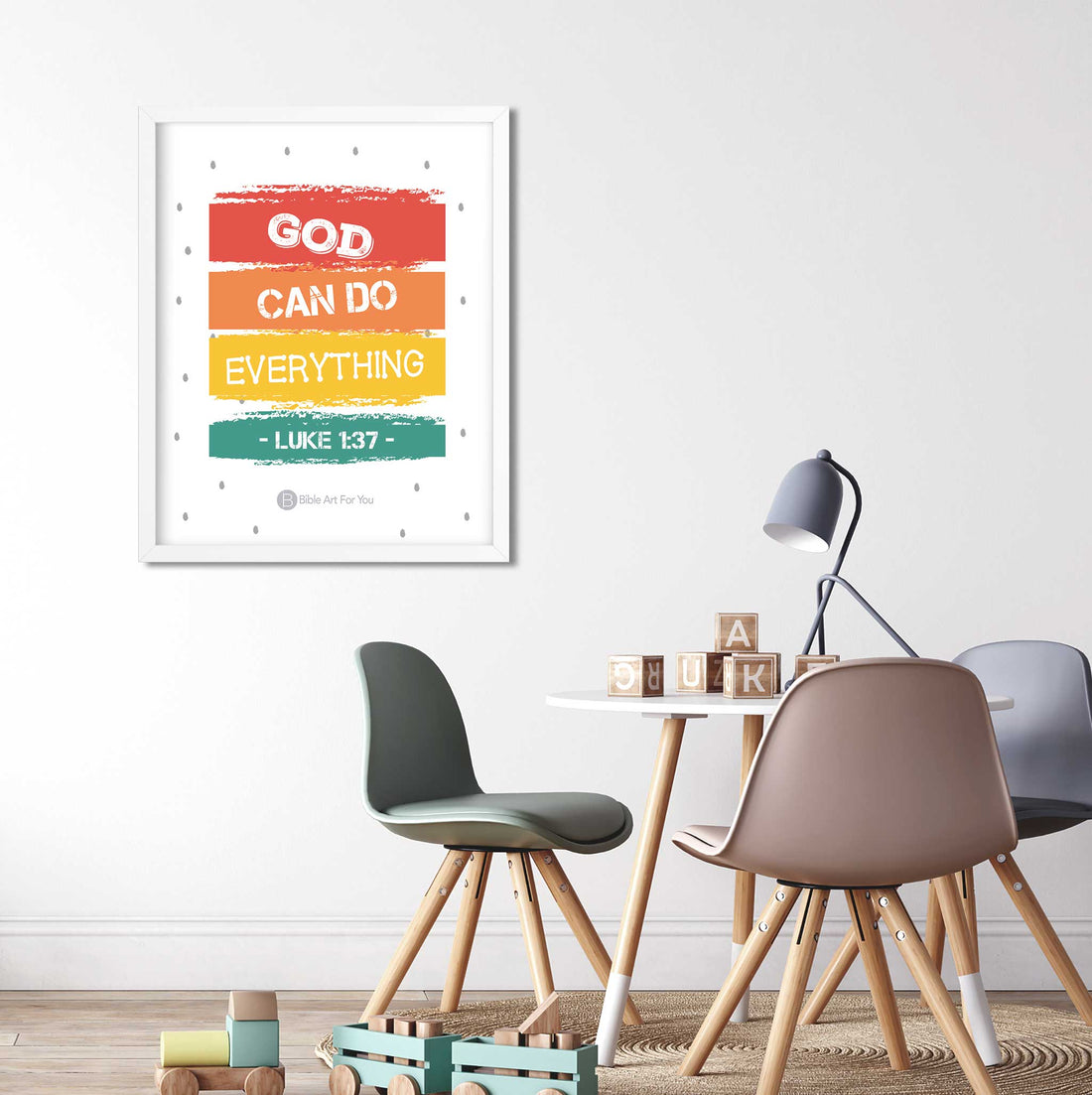 God can do - Luck 1:37 - Bible Art For You