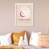 Boho Moon - Numbers 6:24 - Bible Art For You