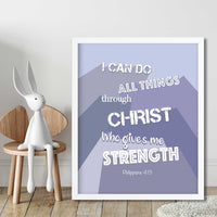 I can do - Philippians 4:13 - Bible Art For You