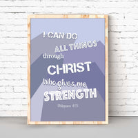 I can do - Philippians 4:13 - Bible Art For You