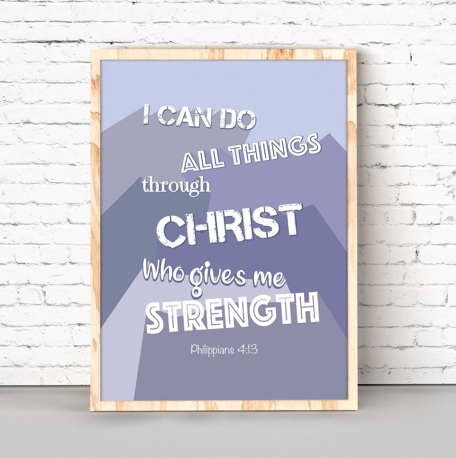 I can do - Philippians 4:13 - Bible Art For You