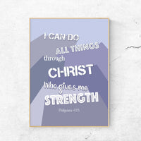 I can do - Philippians 4:13 - Bible Art For You